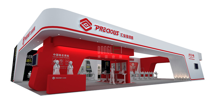 汇宝缝纫机展台设计搭建