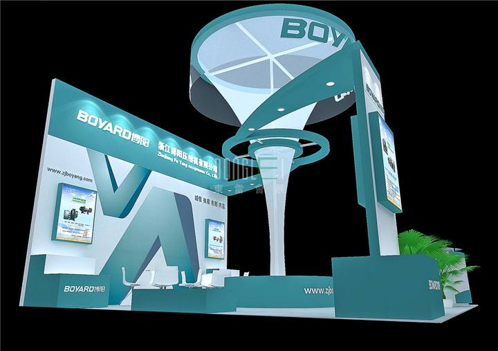 博阳压缩机展台设计搭建