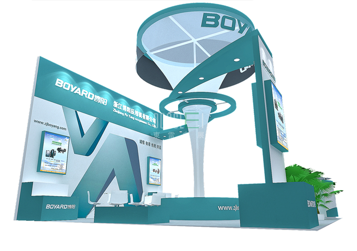 博阳压缩机展台设计搭建