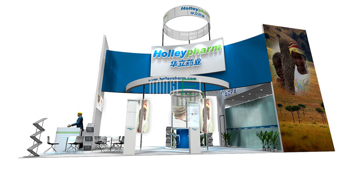 华立药业展台设计搭建 二