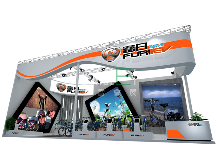 奔特自行车展台设计搭建