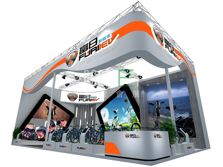 奔特自行车展台设计搭建