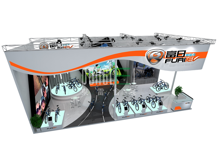 奔特自行车展台设计搭建